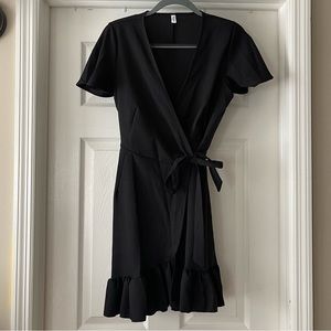 Black wrap dress